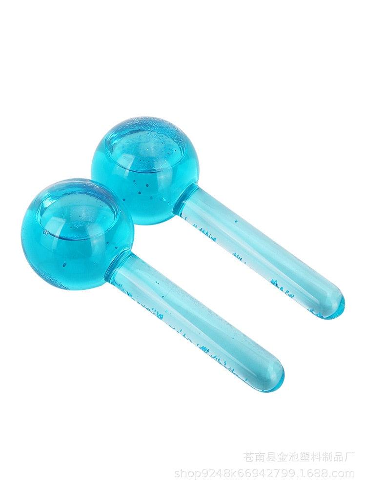 glass cooling facial globe set