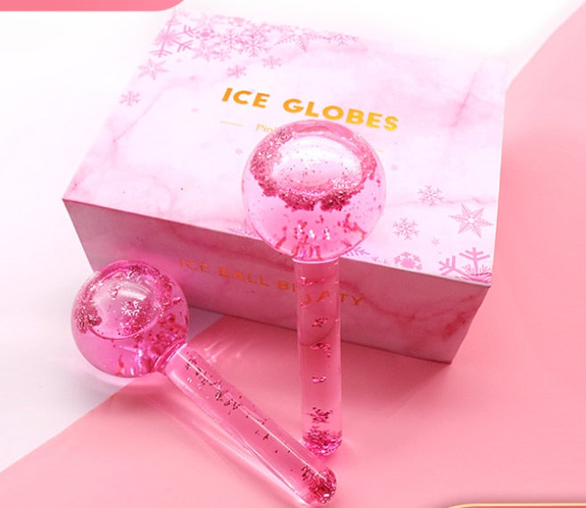 glass cooling facial globe set