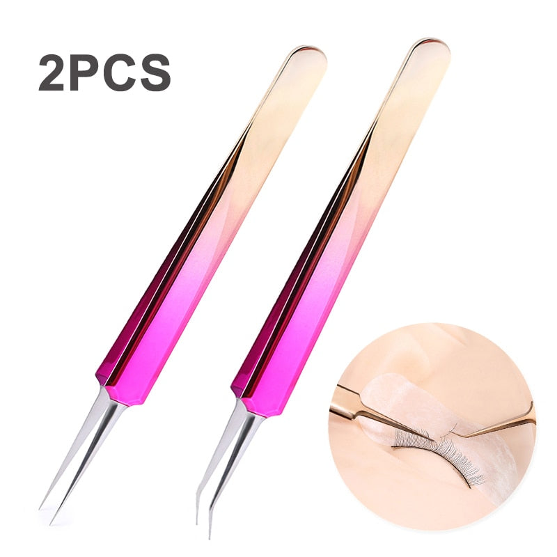 Padded eyelash tweezer set