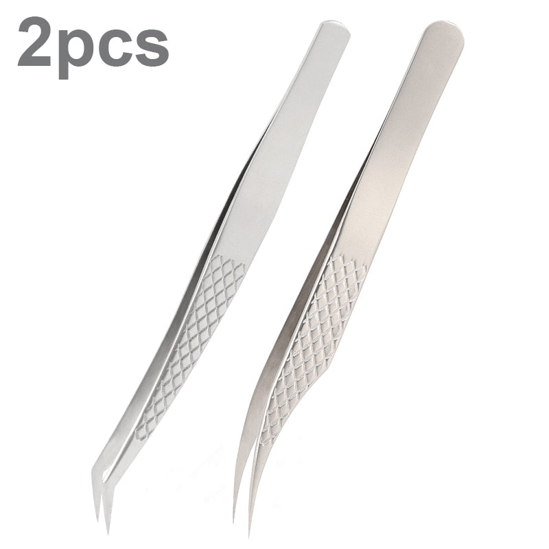 Padded eyelash tweezer set